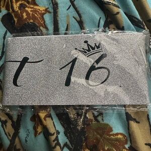 Silver Glitter Sweet 16 Sash